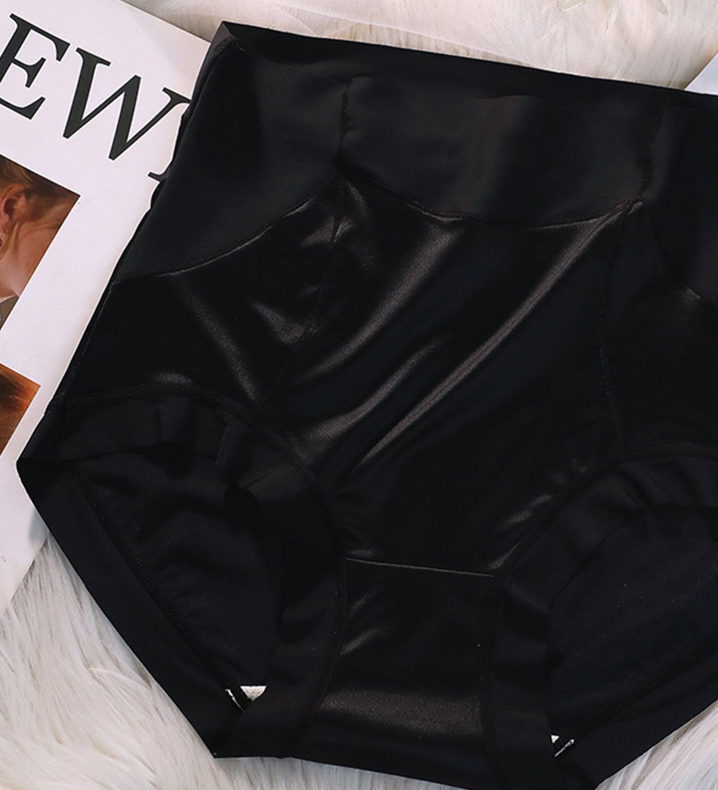 High Waisted Satin Seamless Bare Underwear