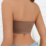 Wireless Strapless Bandeau Bra Seamless Stretch Non Padded Push Up Bralette