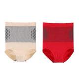 Women's Magnetic Therapy Warm Uterus Panties Seamless High Waist Abdomen Control Briefs