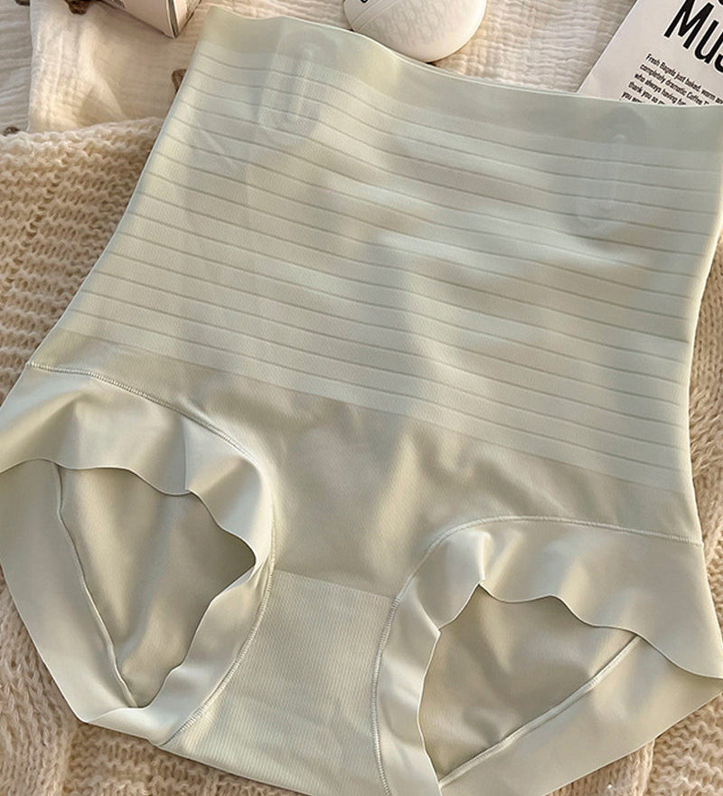Ice Silk Seamless Tightening Waist Panties Hip Lift Breathable Shaping Briefs