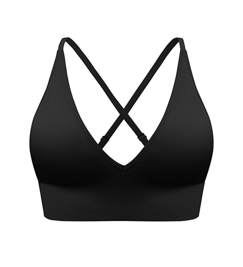 Deep V Triangle Cup Beautiful Back Bra With Adjustable Strap