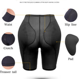 Mesh High Waisted Hip Lifting Shaping Shorts With Sponge Pad