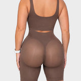 Seamless Easy Release Back Mid Thigh Seamless Tummy Control Shaping Bodysuit