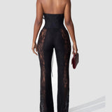 Sexy Lace Corset Jumpsuit