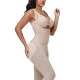 Double Compression Tummy Control Mid-length Shapewear with Detachable Waist Trainer