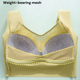 Ice Silk Thin Lace Mesh Panel Plus Size Seamless Vest Bra