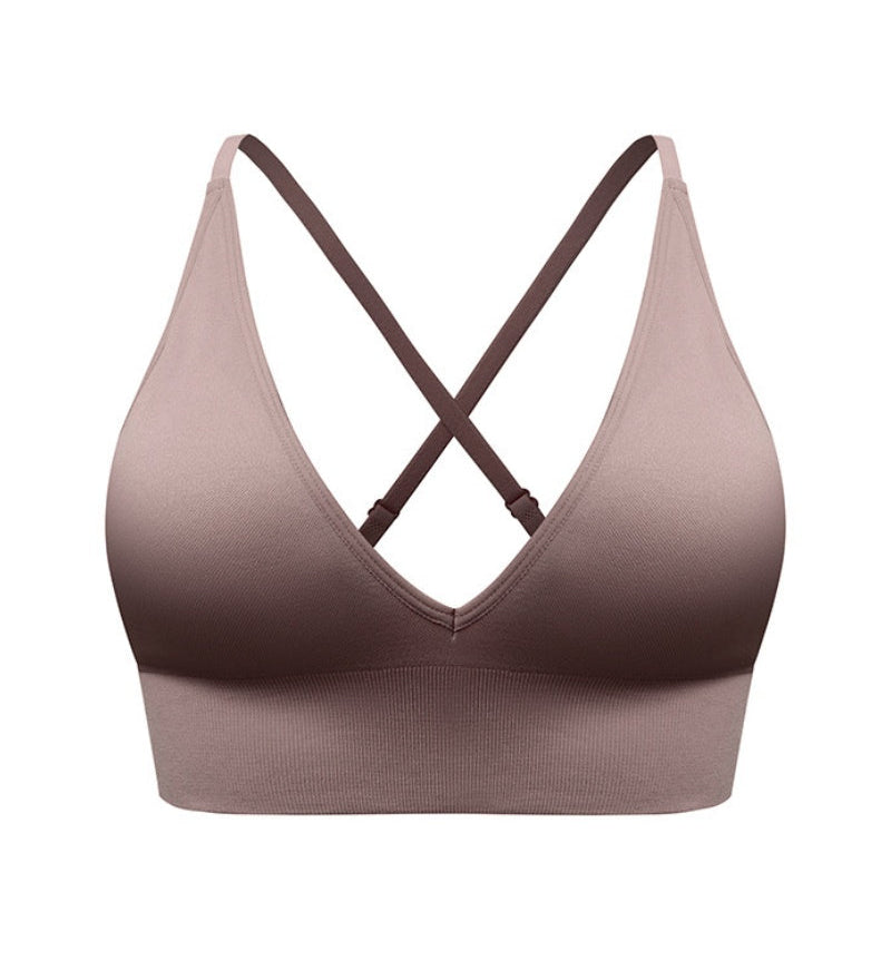 Deep V Triangle Cup Beautiful Back Bra With Adjustable Strap
