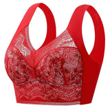 Full Coverage Elegant Floral Lace Push up Wireless Bra