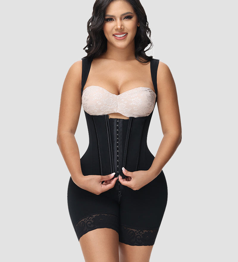 Sorelyne® High compression Front Zipper Mid Thigh Shapewear