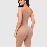 High Compression Adjustable Strap Zipper Mid Thigh Full Body Shapewear