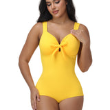 Neckband style Butt Lift One-Piece Swimsuit