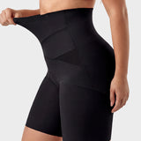 High Waist Mesh Panel Tummy Control Butt Lifting Shaper Shorts
