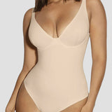Compression Deep V Tummy Control Seamless Shapewear Bodysuit
