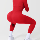 Long Sleeve Thumb Hole Tummy Control Shapewear  Jumpsuit