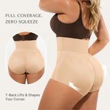 High Waist Zipper Tummy Control Butt Lifting Shaper Shorts