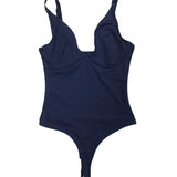 Compression Deep V Tummy Control Seamless Shapewear Bodysuit