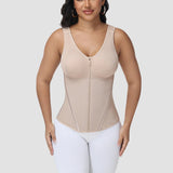 Sorelyne® Corset Vest with Padded Bra Front Zipper Waist Trainer