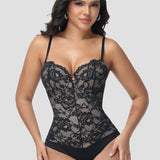 Sorelyne® Built In Bra Lace Floral Tummy Tuck Bodysuit