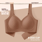 Polka Dot Wide Adjustable Strap Full Coverage Shaping Support Bra