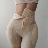 High Waist Tummy Control Butt Lifting Mid Thigh Mesh Shaper Shorts