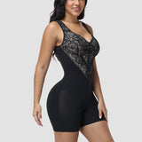 Sorelyne® Lace Deep V Zipper Closure Tummy Control Body Shaper