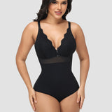 Sorelyne® Lace Panel Deep V Bodysuit Shapewear
