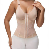 Adjustable Strap High Compression Zipper Bustier Shaper Vest