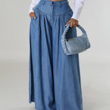 Trendy Casual High Waisted Wide Leg Jeans for Women
