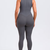 High Compression Front Zip SleevelessTummy Control Butt Lifting Shapewear Active Jumpsuit