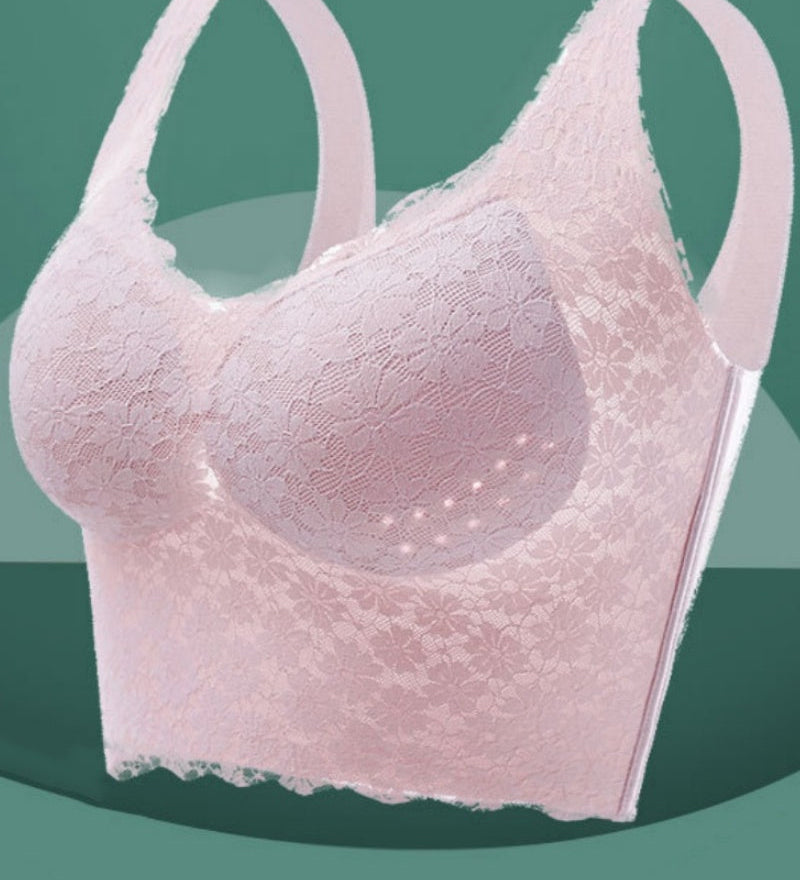 Plus Size Breathable Tank Top Push up Bra Side Smoothing