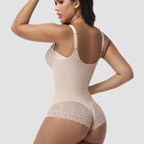 Sorelyne® Lace Trim Double Compression Shapewear Bodysuit