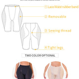 Mesh High Waisted Hip Lifting Shaping Shorts With Sponge Pad