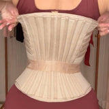 Girdles Colombianas Boned Corset Waist Trainer With Elastic Band