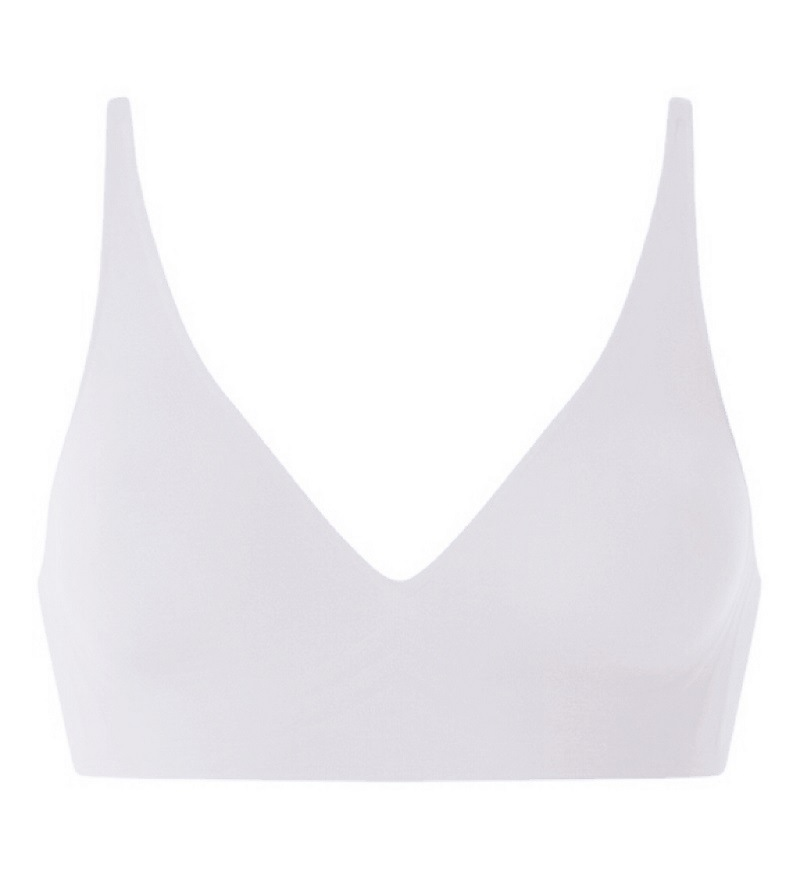 Seamless V-Neck Wireless Push Up Bra