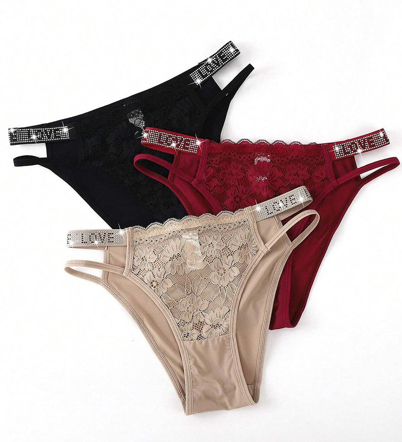 Women's Sexy Low Waist Cut Out Lace Comfort Panties