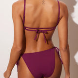 Side Cutout Backless Adjustable Strap One Piece Swimsuit