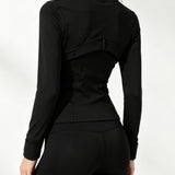Long Sleeve Cropped Workout Yoga Jacket
