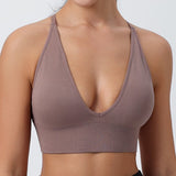 Deep V Triangle Cup Beautiful Back Bra With Adjustable Strap