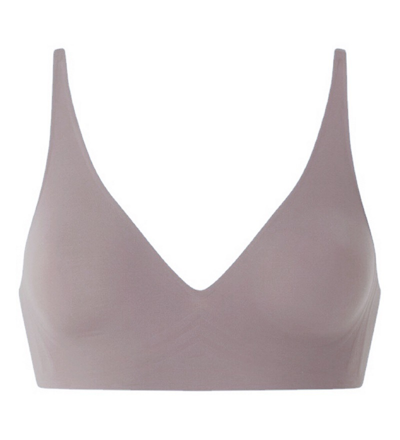 Seamless V-Neck Wireless Push Up Bra